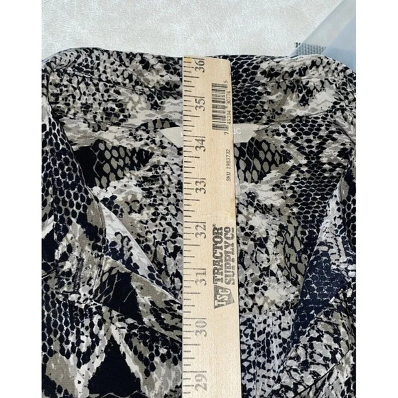 Banana Republic Size 6 Sleeveless Snakeskin Reptile Print Dress Pockets Safari - Picture 6 of 10